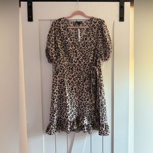 NWT - Sanctuary leopard print wrap dress XXL